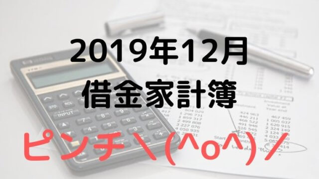 【2019年12月度】借金家計簿〜直面しているお金の問題について〜