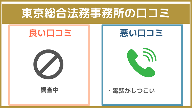 東京総合法務事務所の評判・口コミ・レビュー