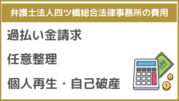 弁護士法人四ツ橋総合法律事務所の費用