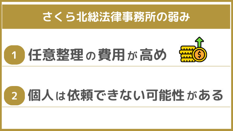 さくら北総法律事務所の弱み