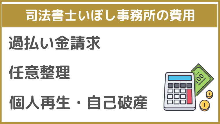 司法書士いぼし事務所の費用