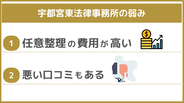 宇都宮東法律事務所の弱み