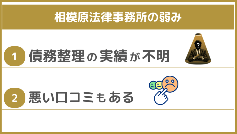 相模原法律事務所の弱み