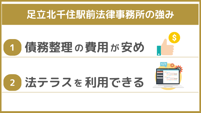 足立北千住駅前法律事務所の強み