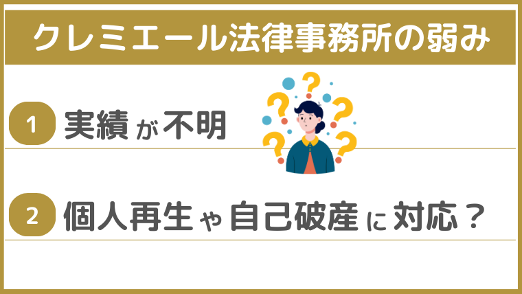 クレミエール法律事務所の弱み