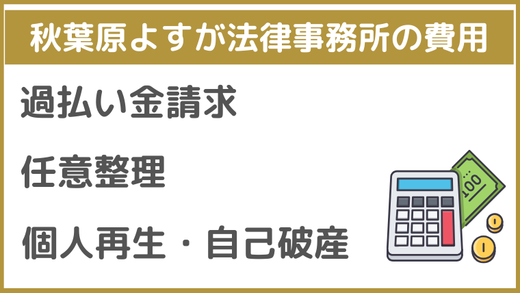 秋葉原よすが法律事務所の費用