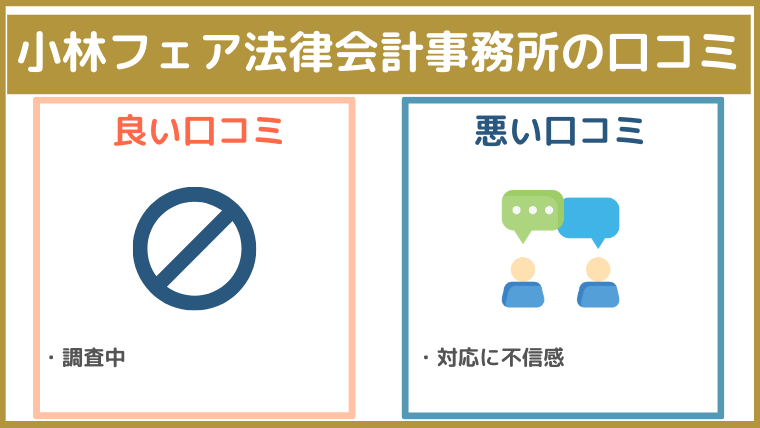 小林フェア法律会計事務所の評判・口コミ・レビュー
