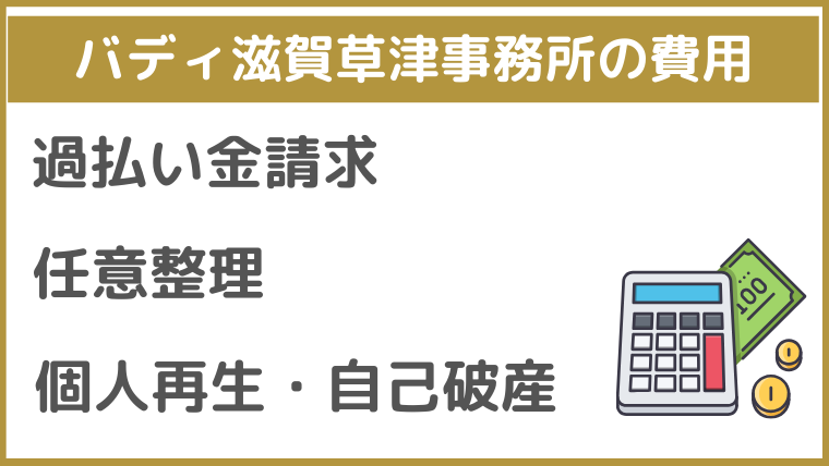 バディ滋賀草津事務所の費用