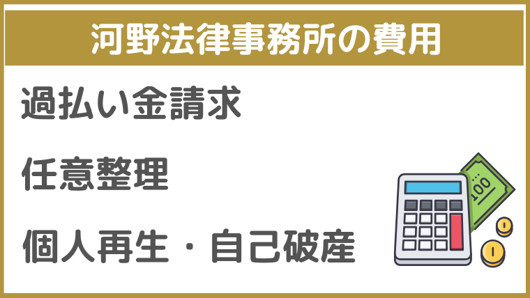 河野法律事務所の費用