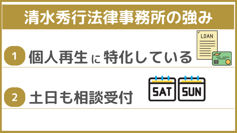 清水秀行法律事務所の強み