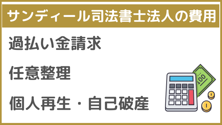 サンディール司法書士法人の費用